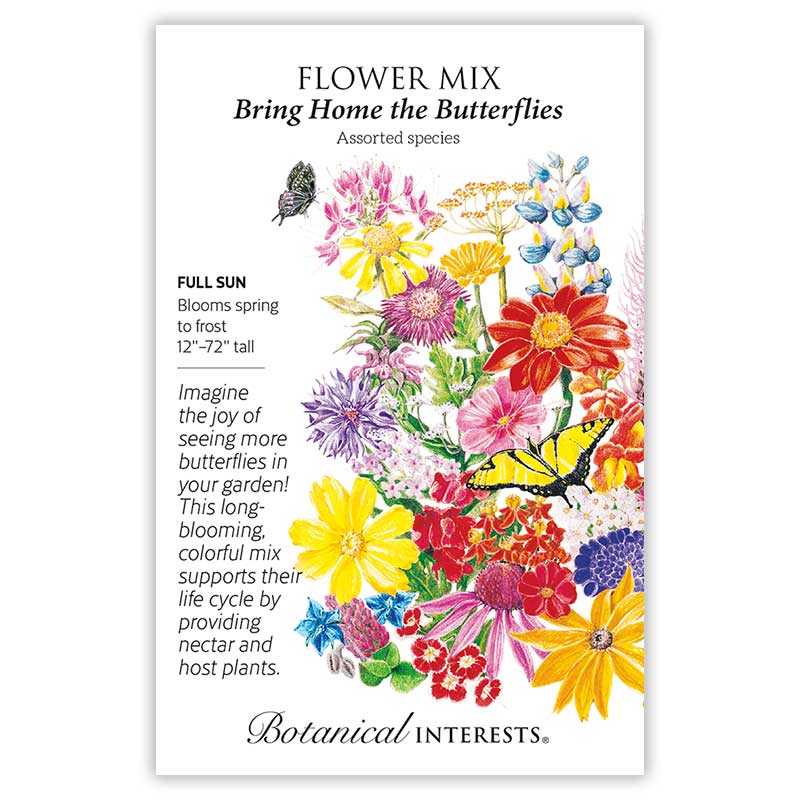 butterfly and hummingbird flower seeds Bring Home the Butterflies Flower Mix Seeds
