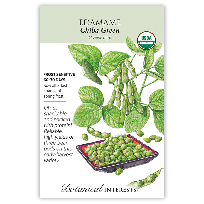 organic edamame seeds for planting Botanical Interests Edamame Chiba Green Organic Seeds
