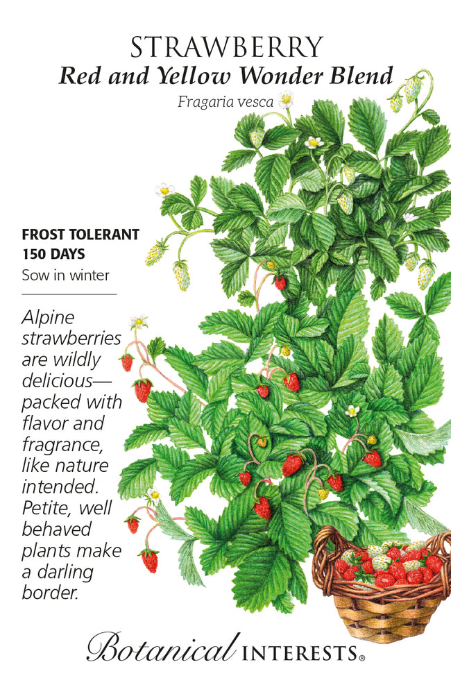 Botanical Interests Strawberry Red and Yellow Wonder Blend Seeds