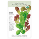 Botanical Interests Baby Greens Market Day Lettuce Mesclun Organic Seeds