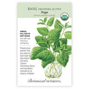 Basil Prospera Active Noga Organic Seeds 30ct - Botanical Interests Downy Mildew Resistant Sweet Basil