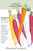 Botanical Interests Carrot Carnival Blend Organic Seeds