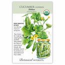 Botanical Interests Cucumber Gherkin Hoku Organic Seeds