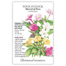 Four O'Clock Marvel of Peru Seeds 2g - Botanical Interests Fragrant Evening Blooming Heirloom Flowers