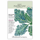 Botanical Interests Kale Dwarf Blue Curled Organic Seeds