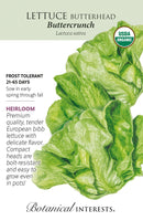 Botanical Interests Lettuce Butterhead Buttercrunch Organic Seeds