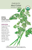 Botanical Interests Parsley Moss Curled Organic Seeds
