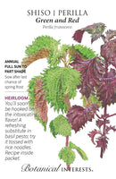 Botanical Interests Shiso Perilla Green & Red Seeds