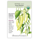 Botanical Interests Pepper Sweet Banana Organic Seeds