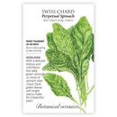 Botanical Interests Swiss Chard Perpetual Spinach Seeds