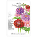 Zinnia Northern Lights Blend Seeds 1g - Botanical Interests Pastel Cutting Flowers for Summer Gardens