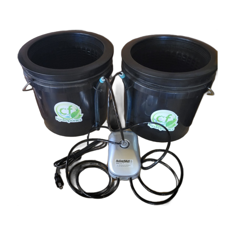 Root Spa DWC 2 Bucket System with Air Pump (3 Gallon Buckets)