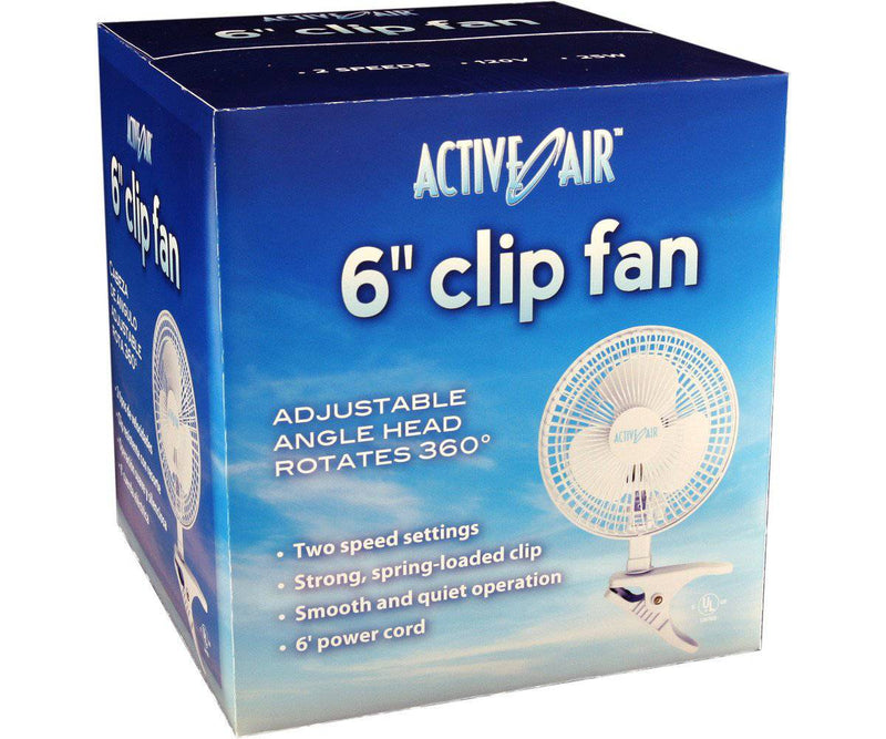 Active Air 6" Clip Fan, 25W - CF Hydroponics