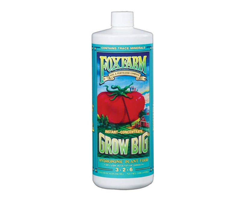 plant food hydroponics FoxFarm GROW BIG® LIQUID PLANT FOOD HYDRO 3-2-6