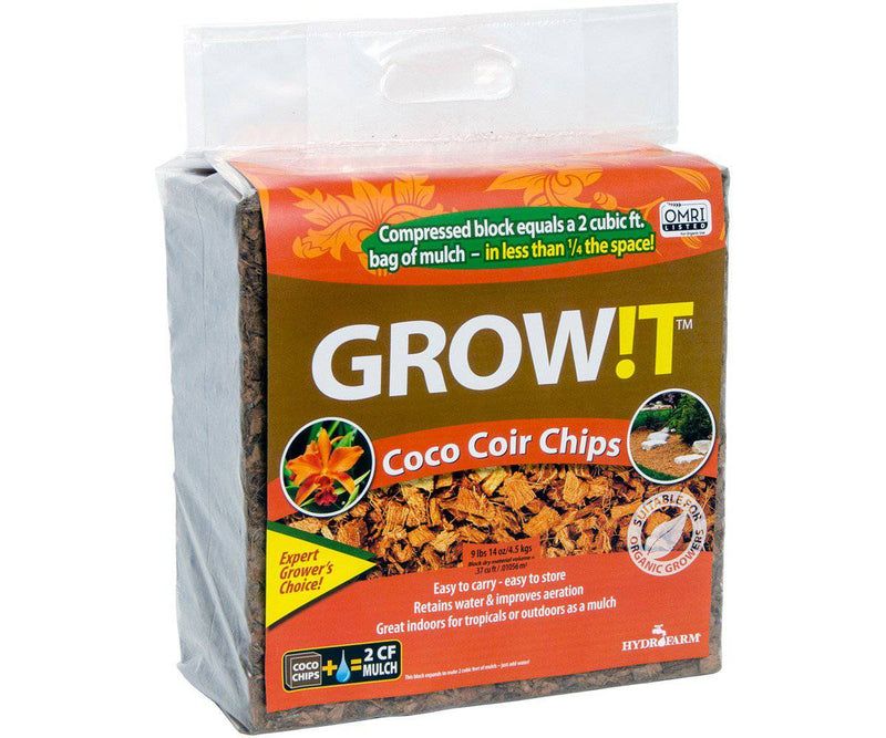 GROW!T Organic Coco Coir Planting Chips, Block - CF Hydroponics