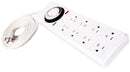 Surge Protector with 8 outlets & timer - CF Hydroponics