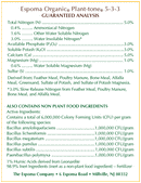 Espoma Organic Plant-tone All Purpose Fertilizer 5-3-3 - CF Hydroponics