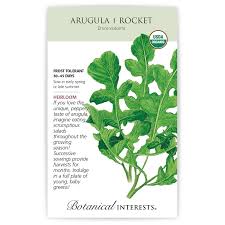 Botanical Interests  Arugula Rocket Salad Roquette Organic Seeds - CF Hydroponics