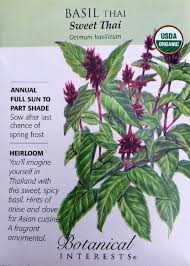 Botanical Interests Basil Sweet Thai Organic Seeds - CF Hydroponics