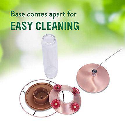 Perky-Pet® Elegant Copper Glass Hummingbird Feeder - 12 oz Nectar Capacity - CF Hydroponics