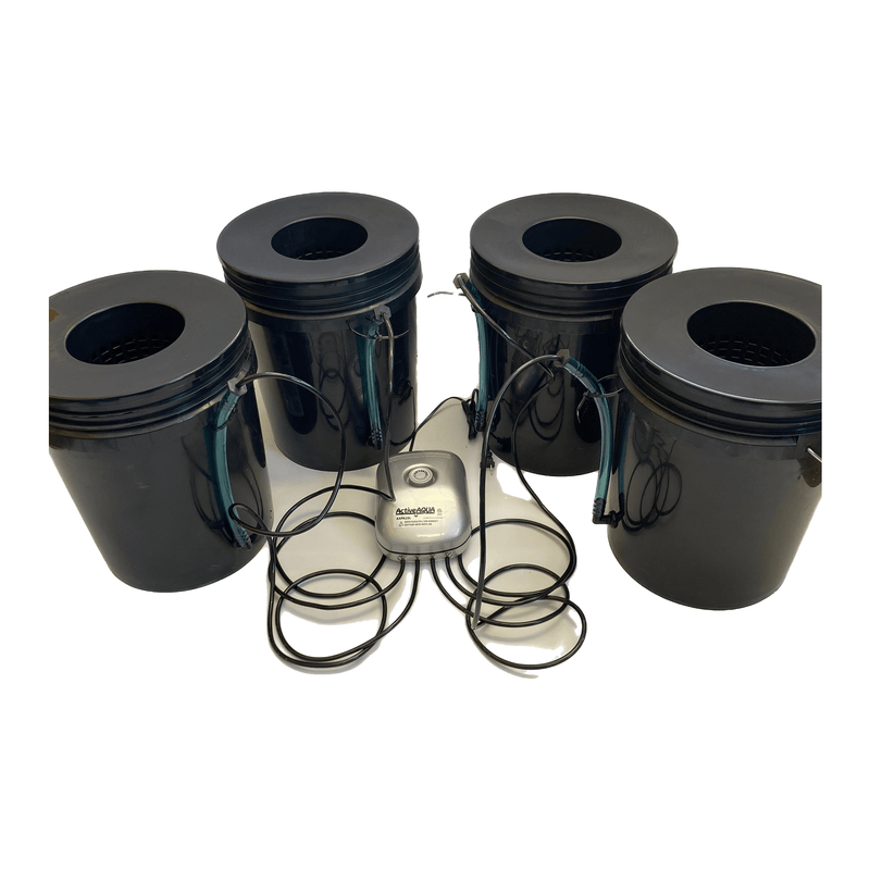 Root Spa DWC 4 Bucket System with Air Pump (5 Gallon Buckets) - CF Hydroponics