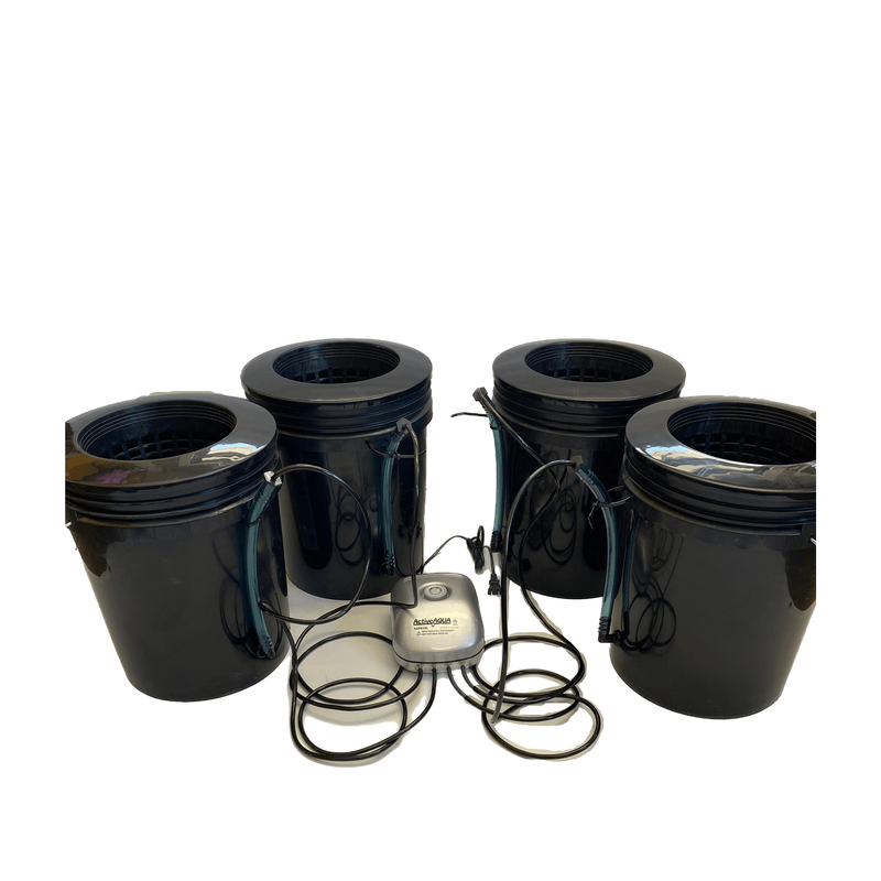 Root Spa DWC 4 Bucket System with Air Pump (5 Gallon Buckets) - CF Hydroponics