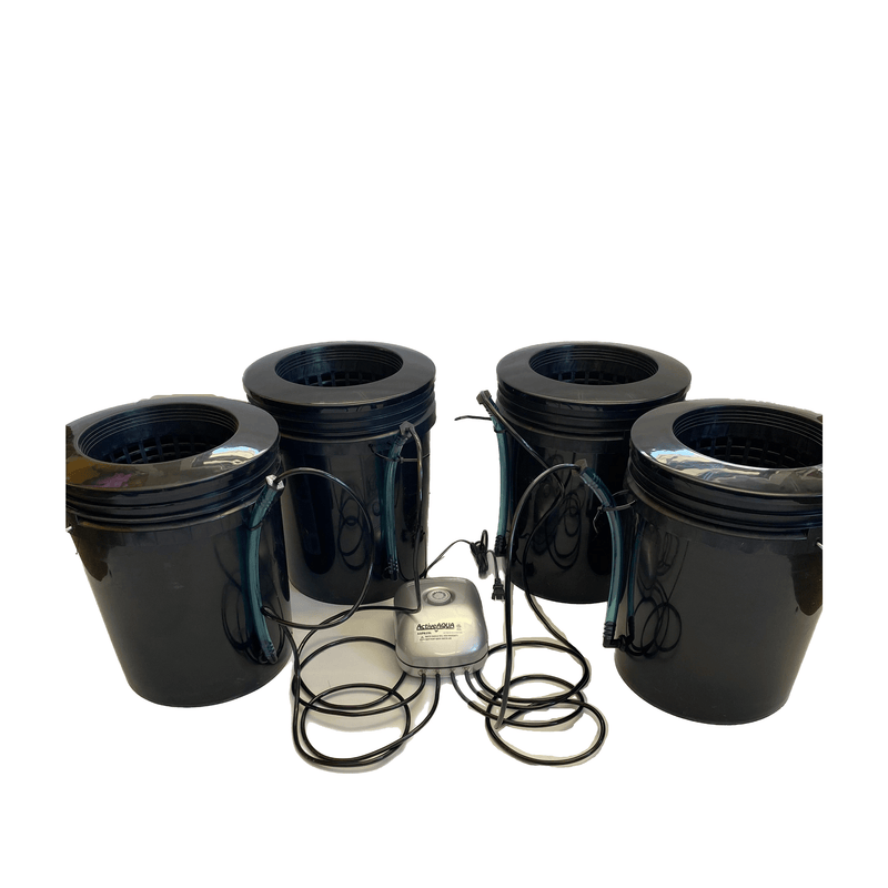 Root Spa DWC 4 Bucket System with Air Pump (5 Gallon Buckets) - CF Hydroponics