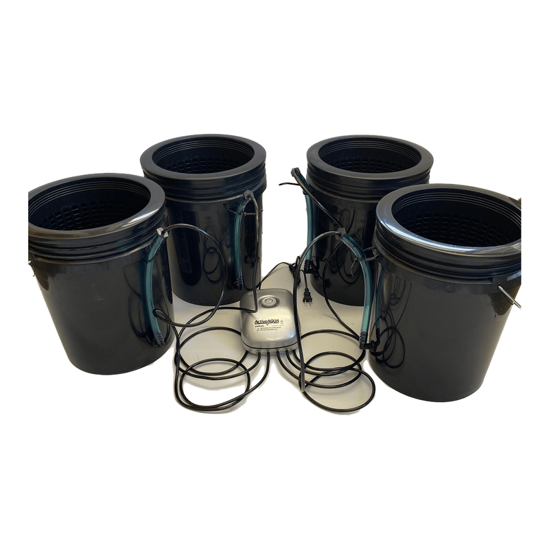 Root Spa DWC 4 Bucket System with Air Pump (5 Gallon Buckets) - CF Hydroponics