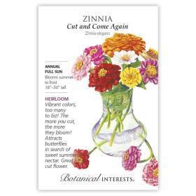 Botanical Interests Zinnia Cut and Come Again Flower Seeds - CF Hydroponics