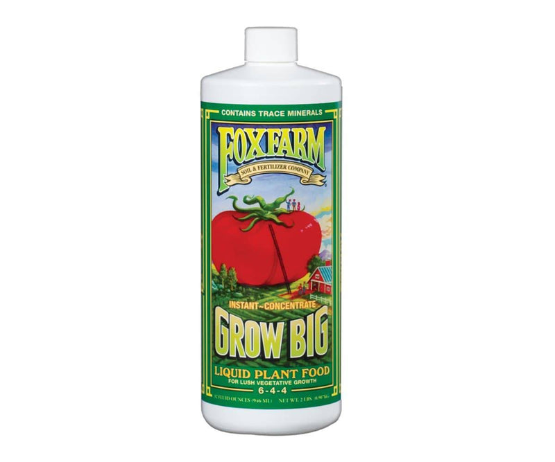 FoxFarm GROW BIG® LIQUID PLANT FOOD SOIL 6-4-4 - CF Hydroponics