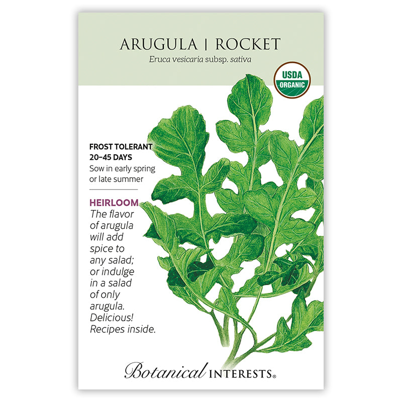 Botanical Interests Arugula Rocket Organic Seeds 3 grams