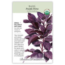 Botanical Interests Basil Purple Petra Organic Seeds