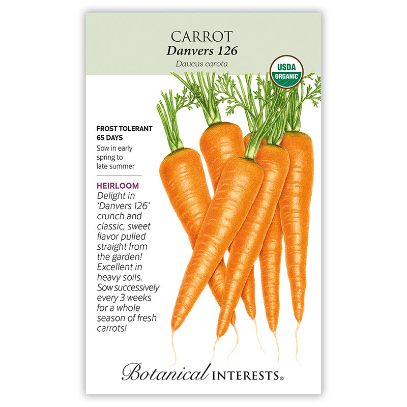 Botanical Interests Carrot Danvers 126 Organic Seeds