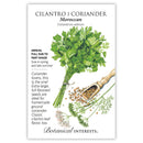 Botanical Interests Cilantro Coriander Moroccan Seeds