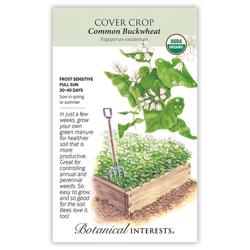 Botanical Interests Cover Crop Common Buckwheat Organic Seeds