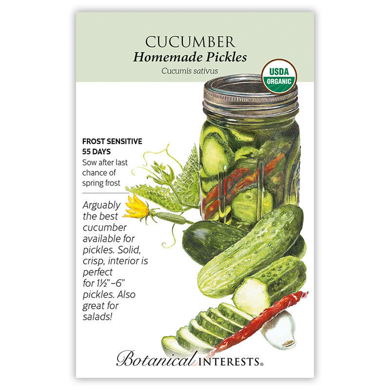 Botanical Interests Cucumber Homemade Pickles Organic Seeds