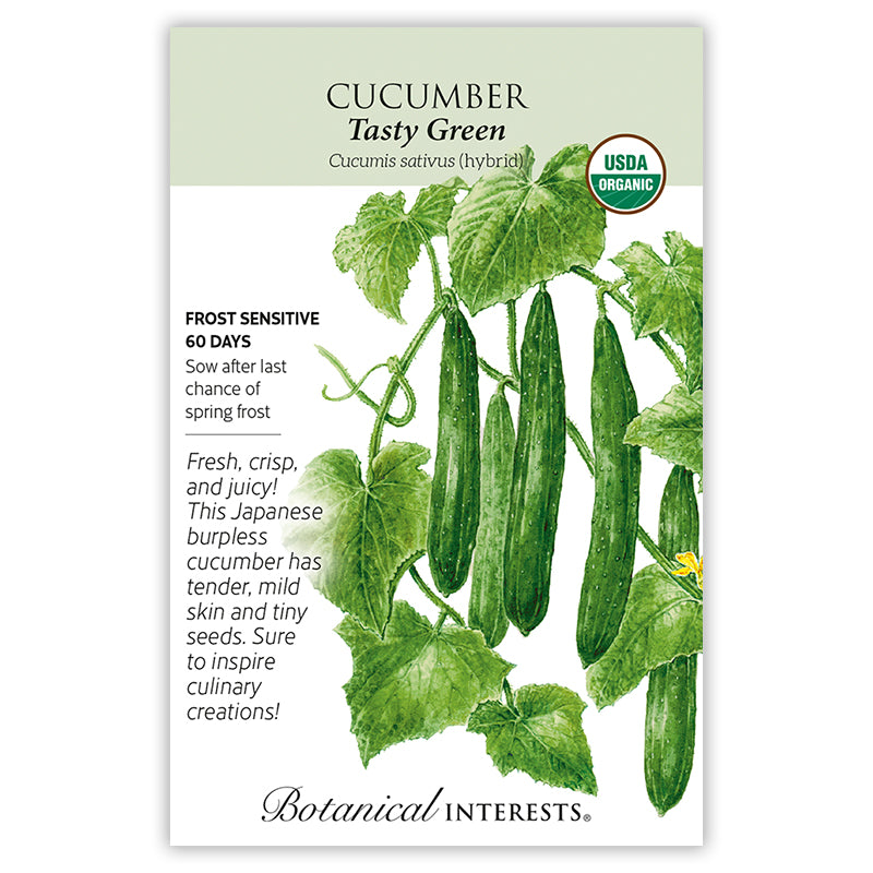 Botanical Interests Cucumber Tasty Green Organic Seeds