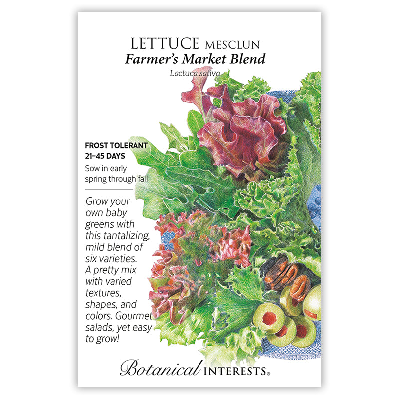 Botanical Interests Lettuce Mesclun Farmer's Market Blend Seeds