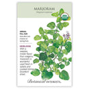 Botanical Interests Marjoram Organic Seeds