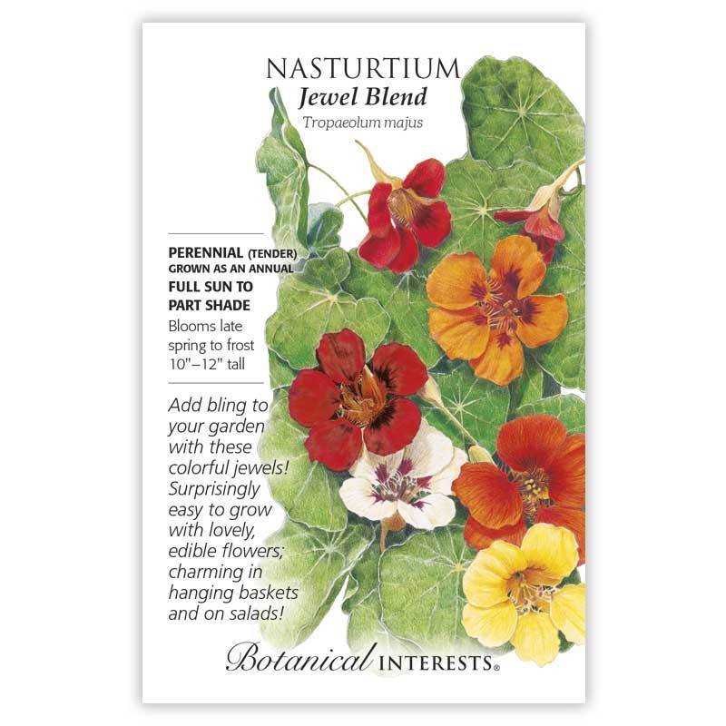 Botanical Interests Nasturtium Jewel Blend Seeds - CF Hydroponics