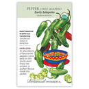 Botanical Interests Pepper Chile Jalapeno Early Jalapeno Organic Seeds