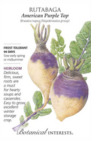 Botanical Interests Rutabaga American Purple Top Seeds - CF Hydroponics