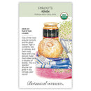 Botanical Interests Sprouts Alfalfa Organic Seeds