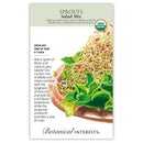 Botanical Interests Sprouts Salad Mix Organic Seeds