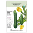 Botanical Interests Squash Summer Black Beauty Organic Seeds