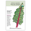 Botanical Interests Swiss Chard Ruby Red Rhubard Organic Seeds