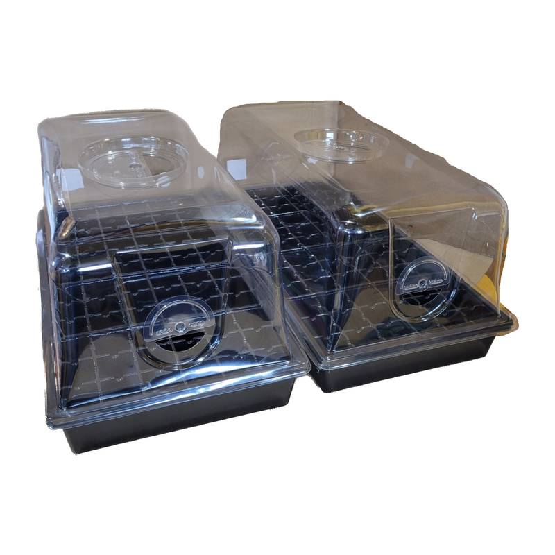 Seed Starter Kit 72 Cell Extra Strength, 1020 Tray, 7.5" Humidity Dome, Plug Tray Starting Trays for Seedling Germination - CF Hydroponics