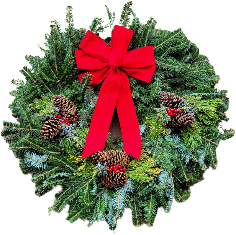 Wreath 24" Decorated Fraser Fir